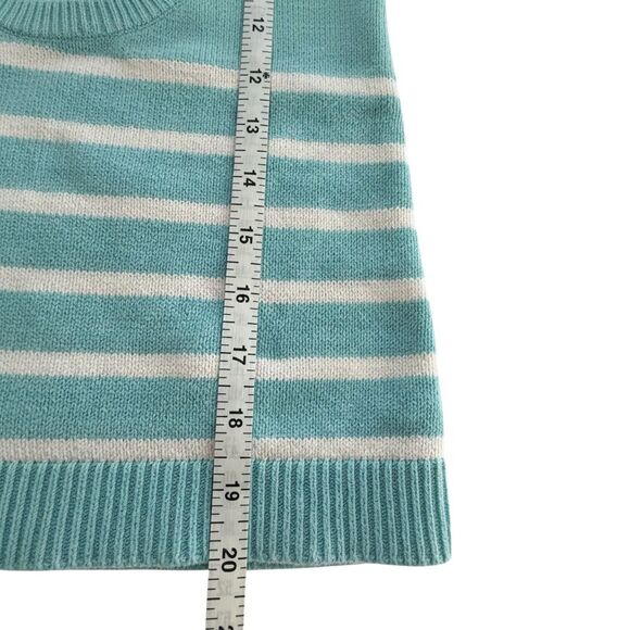 Gymboree Toddler Girl's Blue & White Striped Knit Sweater Dress - Picture 4 of 7